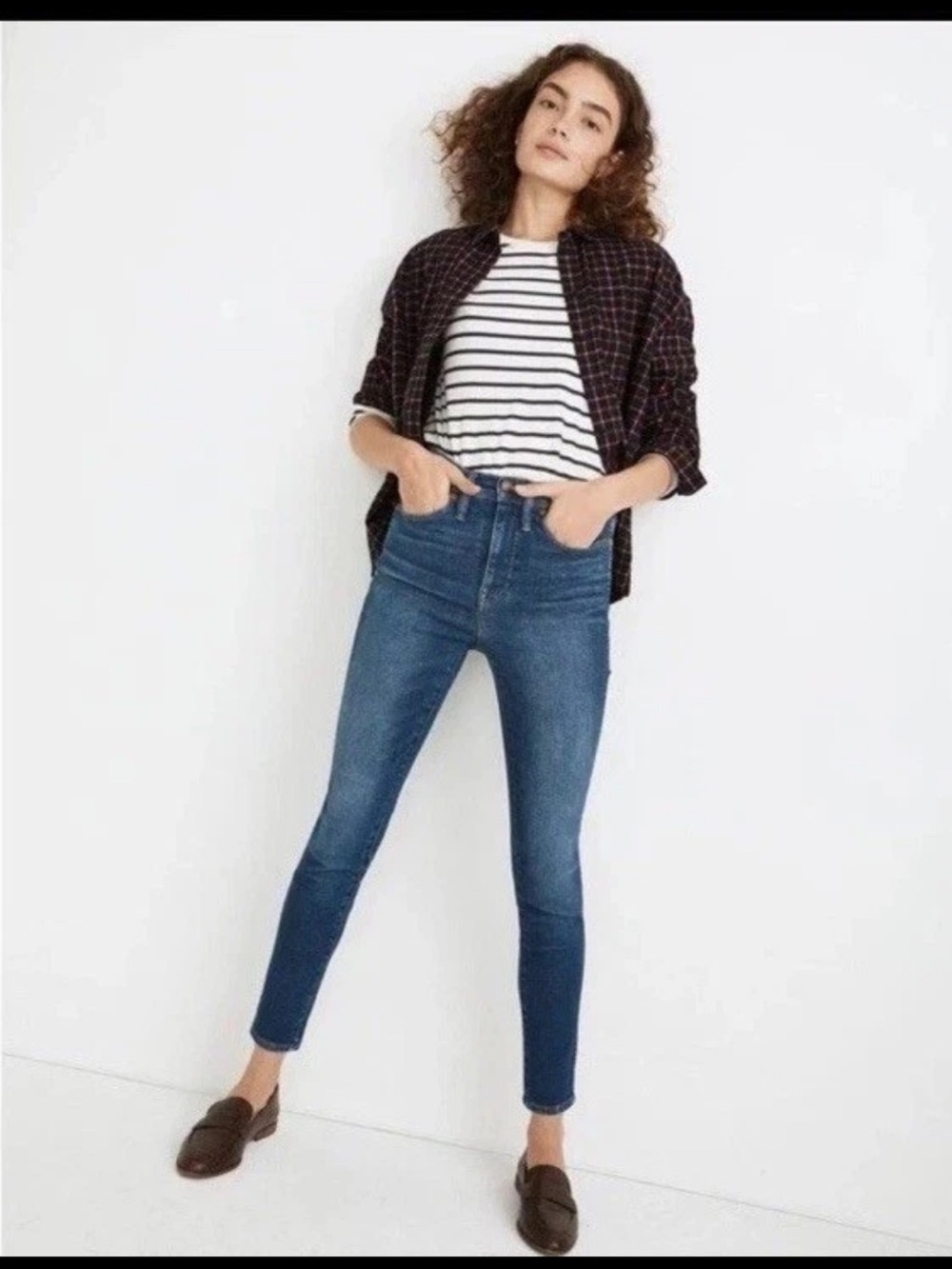 Madewell 10” High-Rise Skinny Jeans in Medium Blue